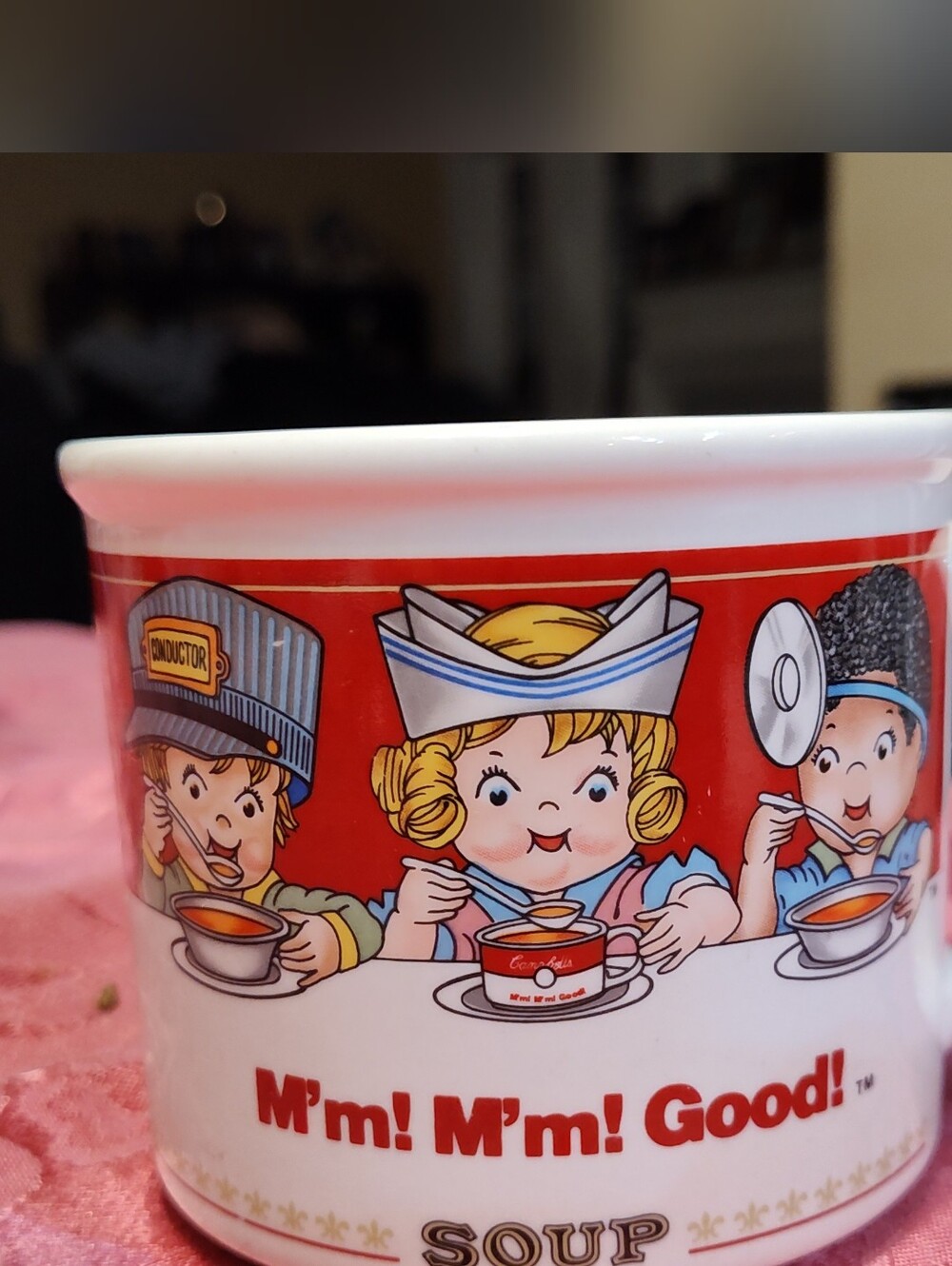 Vintage 1993 Campbell's Soup Ceramic Mug Cup 14oz, Kids In Costumes - M'm! Good!
